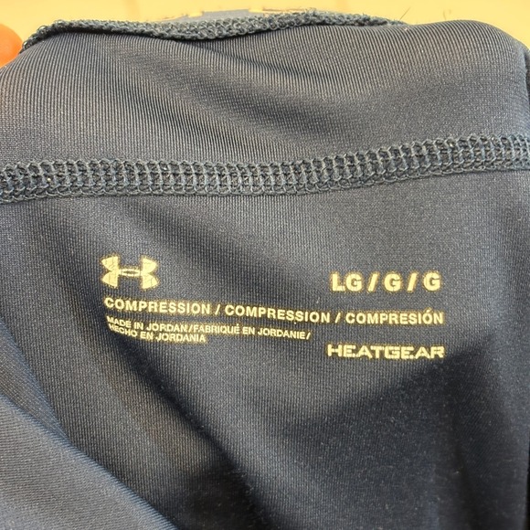 Under Armour Womens Athletic Heatgear Compression Leggings Size L Colorblock Gym - Picture 6 of 8